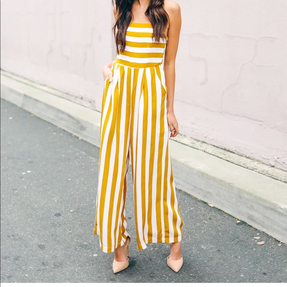 Vici Striped Jumpsuit